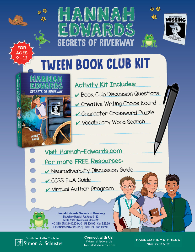 Hannah Edwards Secrets of Riverway Tween Book Club Kit